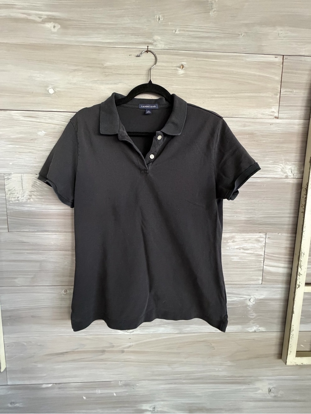 Lands' End women’s Black Polo Shirt